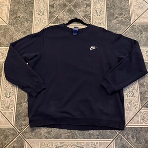 Nike Swoosh Sweatshirt Small Logo Crewneck Jumper Pullover Sweater